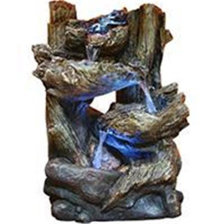 ALPINE CORP Alpine Corporation-Tiered Log Fountain With Led Lights WIN794S WIN794S